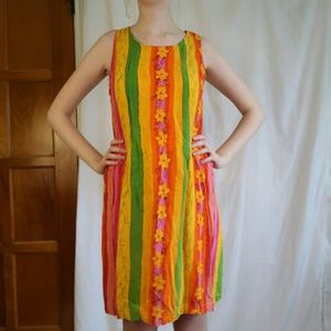 Vintage 60s Tropical summer tank dress A30